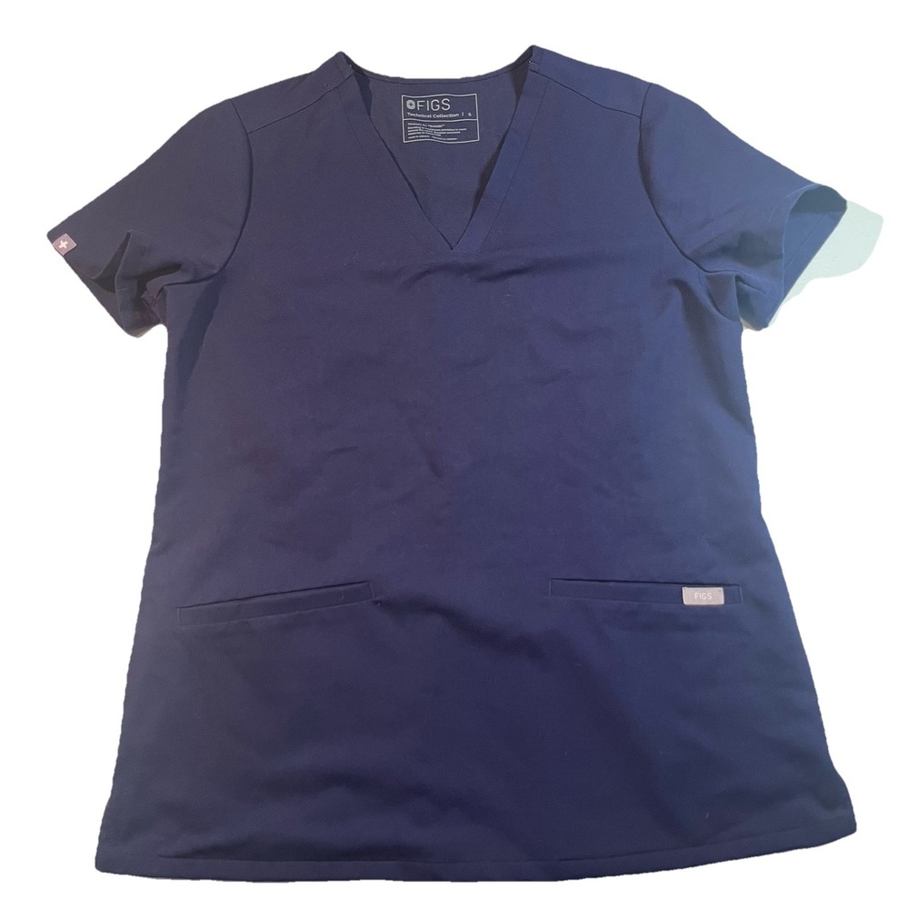 FIGS Technical Collection Casma Scrub Top Adult Small FW1100 Navy‎ Blue
